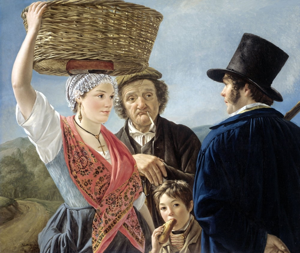 Market Gossip Canvas Art - (24 x 18)