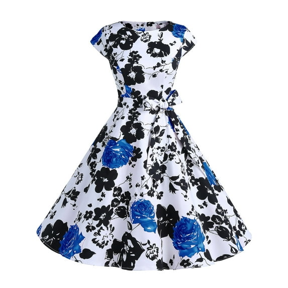 Market In The Box Women Bridesmaid Dress Vintage 1950s Cocktail Party Prom Dresses Cap-Sleeve