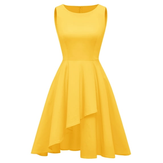 Market In The Box Women Party Bridesmaid Dress Vintage Swing Cocktail Party Hi-Lo Dresses