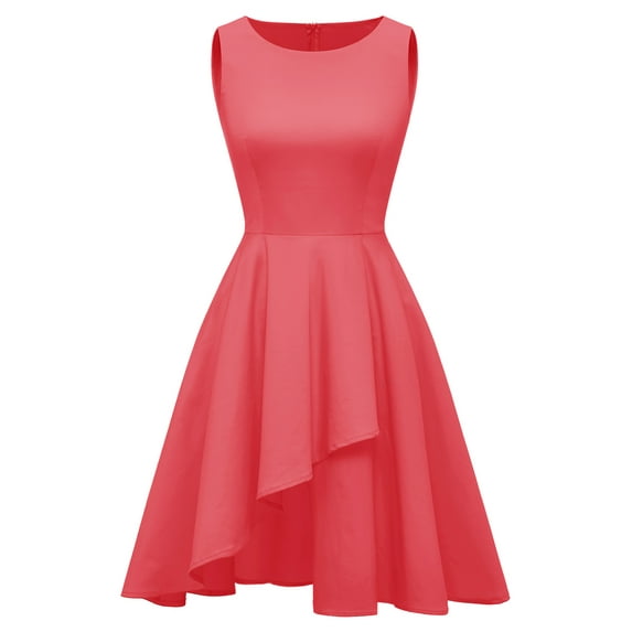 Market In The Box Women Party Bridesmaid Dress Vintage Swing Cocktail Party Hi-Lo Dresses