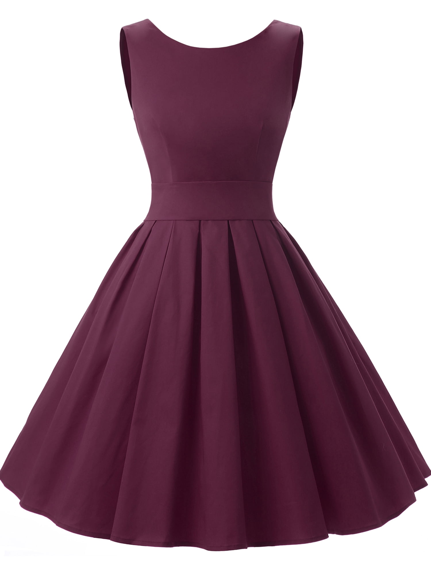Market In The Box Women Polka Dot Vintage Dress 2011s Hepburn A Line  Sleeveless Retro Rockabilly Prom Dress Swing Dress Cocktail Homecoming Dress  - Walmart.com