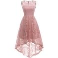 thumbnail image 1 of Market In The Box Women's Lace Dress Vintage Floral Sleeveless Hi-Lo Formal Party Dress Asymmetrical Cocktail Formal Swing Dress, 1 of 6
