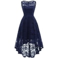 thumbnail image 1 of Market In The Box Women's Lace Dress Vintage Floral Sleeveless Hi-Lo Formal Party Dress Asymmetrical Cocktail Formal Swing Dress, 1 of 6
