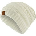 thumbnail image 1 of Market & Layne Adult Female Knit Beanie Hat / Winter Hats for Women - Ivory, 1 of 5