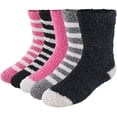 thumbnail image 1 of Market & Layne Adult Fuzzy Socks / Soft Cozy Crew Socks for Women - 5 Pairs, 1 of 5