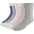 thumbnail image 1 of Market & Layne Adult Fuzzy Socks / Soft Cozy Crew Socks for Women - 5 Pairs, 1 of 5