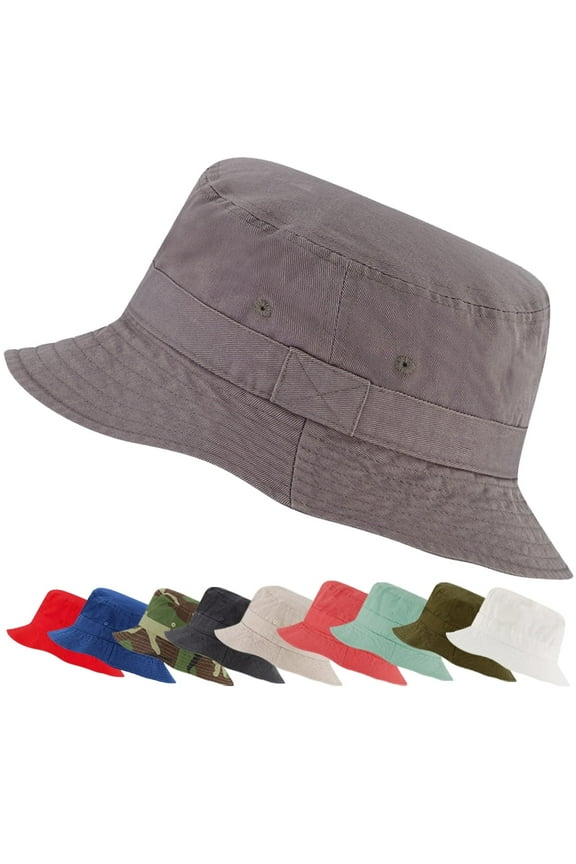 Unisex Grey Bucket Hat for Adult & Teens -Extra Small/Small