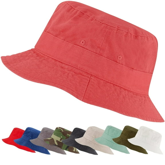 Market & Layne Unisex Pink Bucket Hat for Adult & Teens - Medium/Large