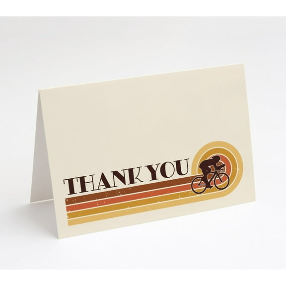 Market On Mainstreet Bicycle / Cycling Thank You Cards w/ Envelopes, 25 Cards and 25 Envelopes, Made in U.S.A.