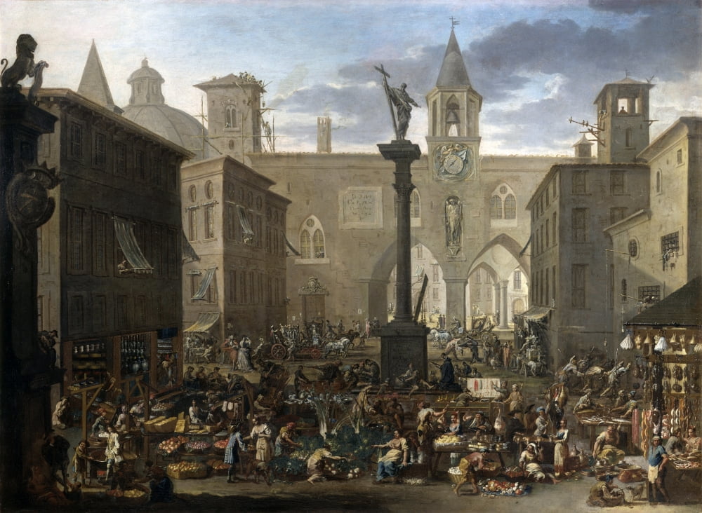 Market Or The Greens Market Canvas Art - (24 x 18)