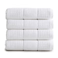 thumbnail image 1 of Market & Place 100% Cotton Waffle Weave 4-Piece Bath Towel Set, White, 1 of 6