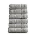 thumbnail image 1 of Market & Place 100% Cotton Waffle Weave 6-Piece Hand Towel Set, Light Grey, 1 of 6