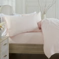 thumbnail image 1 of Market & Place Chalet Solid Cotton Flannel Sheet Set, Full, Blush Pink, 4-Piece, 1 of 6
