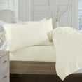 thumbnail image 1 of Market & Place Chalet Solid Cotton Flannel Sheet Set, Queen, Ivory, 4-Piece, 1 of 6