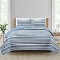 thumbnail image 1 of Market & Place Elise Reversible Lightweight Modern Striped Quilt Set, 1 of 5
