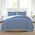 thumbnail image 1 of Market & Place Nora Reversible Lightweight Modern Striped Quilt Set, 1 of 5