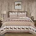 thumbnail image 1 of Market & Place Reversible Lodge Themed Plaid Quilt Set, 1 of 5