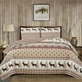 thumbnail image 1 of Market & Place Reversible Lodge Themed Plaid Quilt Set, 1 of 5