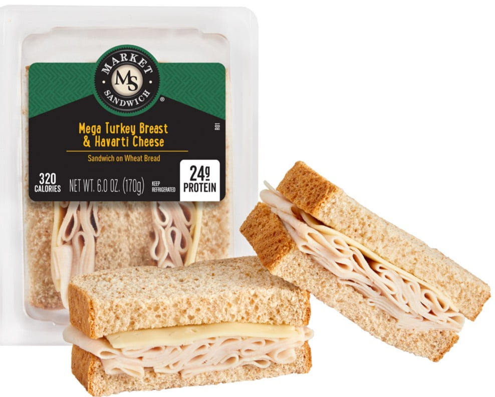 Market Sandwich Mega Meat Turkey Havarti Wedge Sanwich, 6 oz (Fresh)