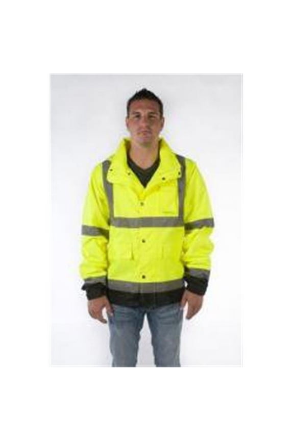 Market Share Brands UHVR642-M Yellow Premium Rain Jacket - Medium