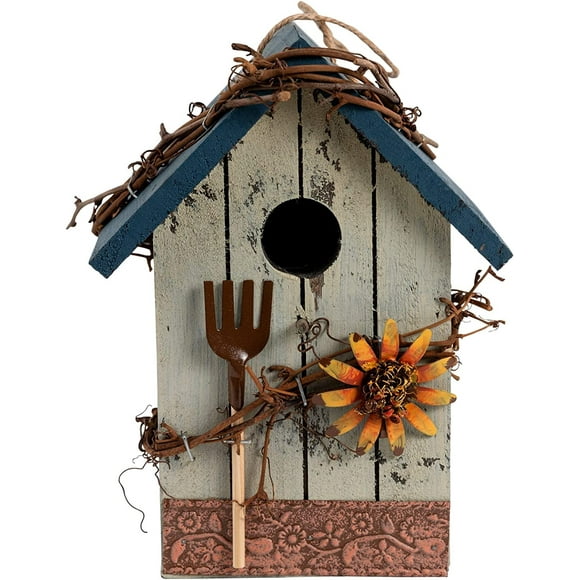 Market Street Hand Made Natural Wooden Wild Bird Hanging House