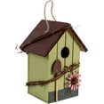 thumbnail image 1 of Market Street Hand Made Natural Wooden Wild Bird Hanging House, 1 of 8