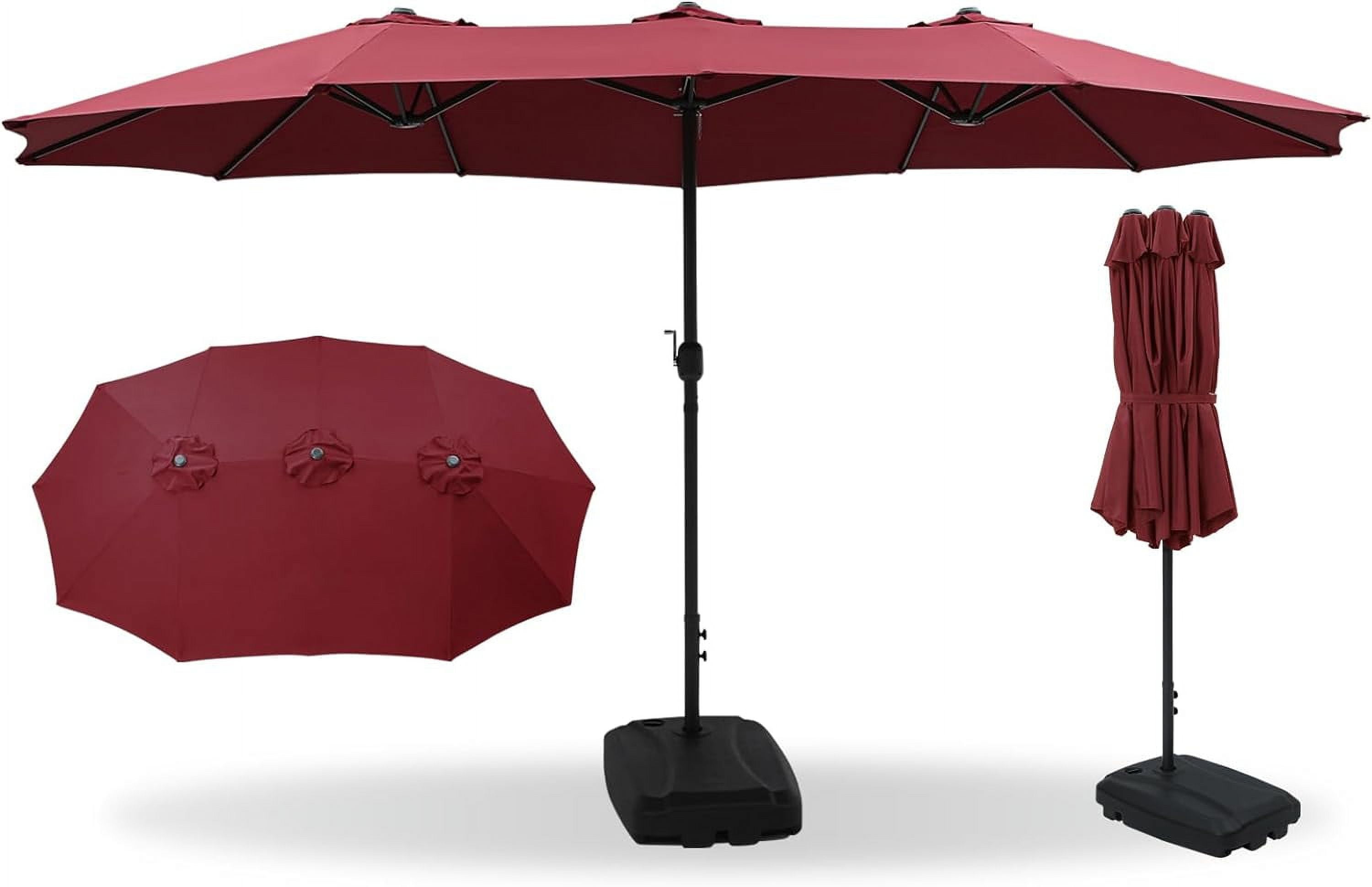 Market Umbrella 15ft With Sand Anchor, Premium Garden Umbrellas Outdoor 