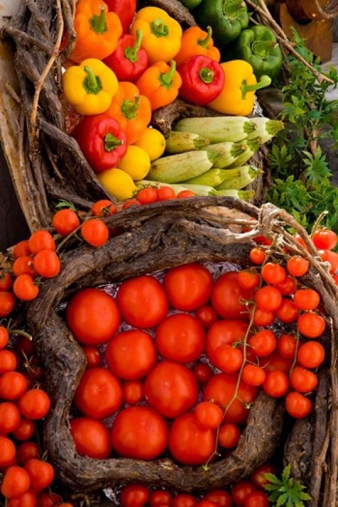Market With Vegtables Fira Santorini Greece Canvas Art - Darrell Gulin DanitaDelimont (11 x 17)