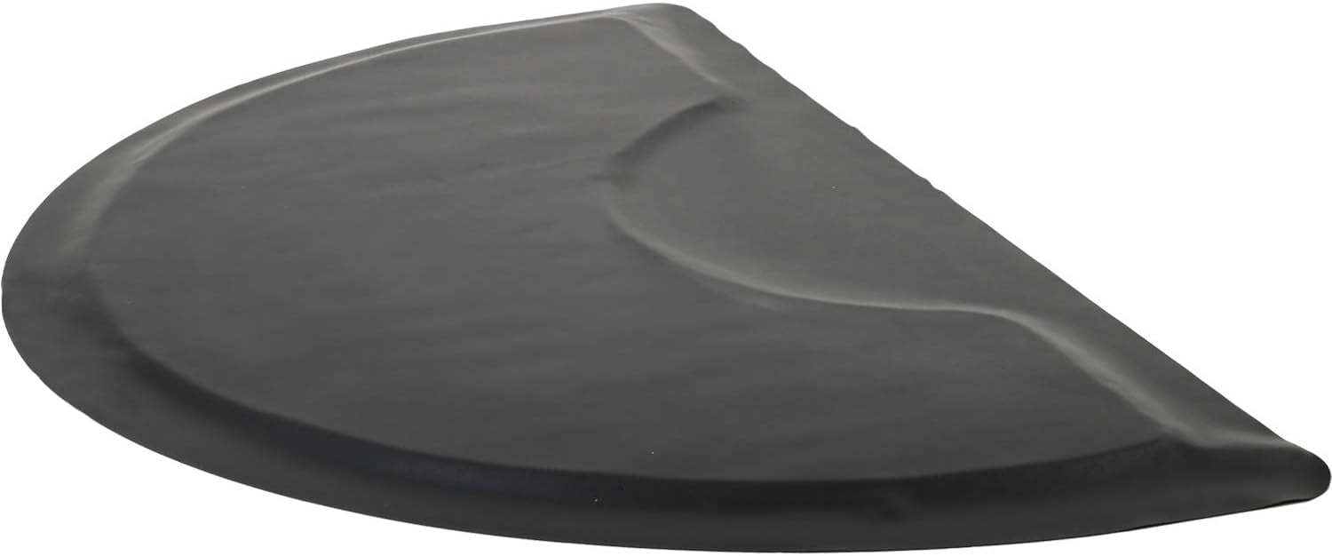 Black PVC and NBR Semicircular Anti-Fatigue Salon Mat