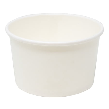 MarketPro 8-10 oz White Print Paper Hot/Cold Food Container | 1000 per Case