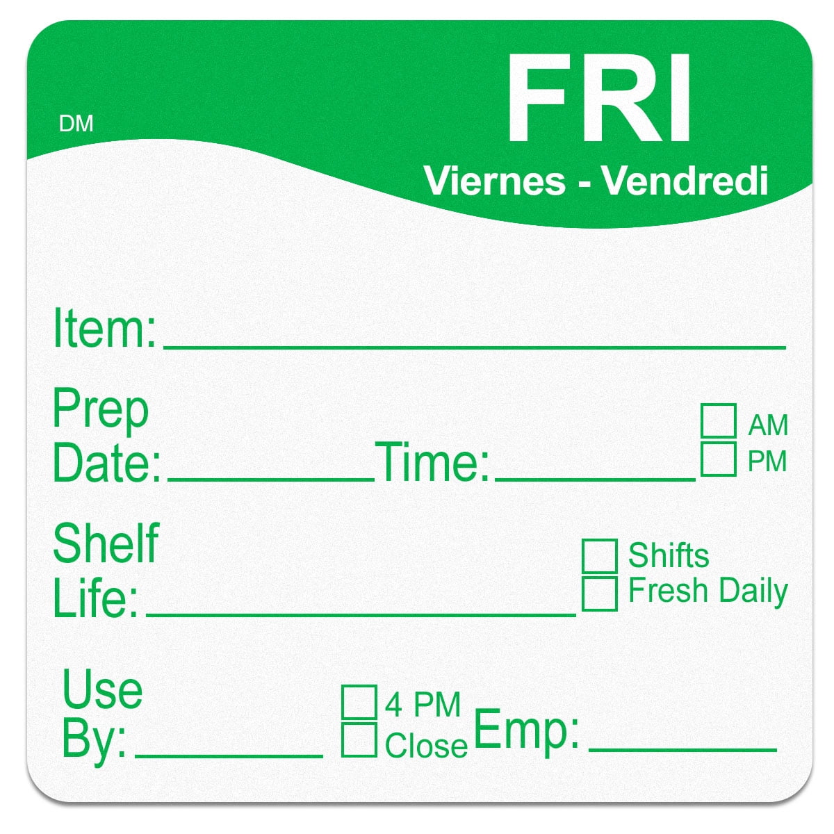 MarketPro DayMark Safety DissolveMark Square Friday Vendredi Viernes ...