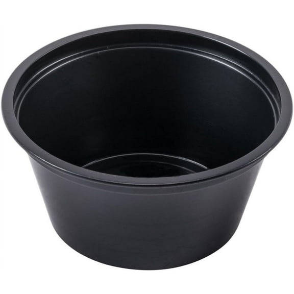 MarketPro Polypropylene Souffle Cup Black 3.25 oz. | 2500/Case