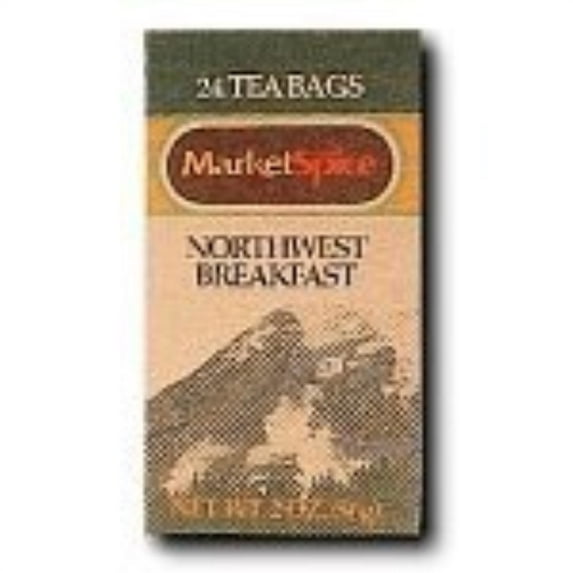MarketSpice Tea Bag, Northwest Breakfast, 24 Count,net weight 0.2 ounce