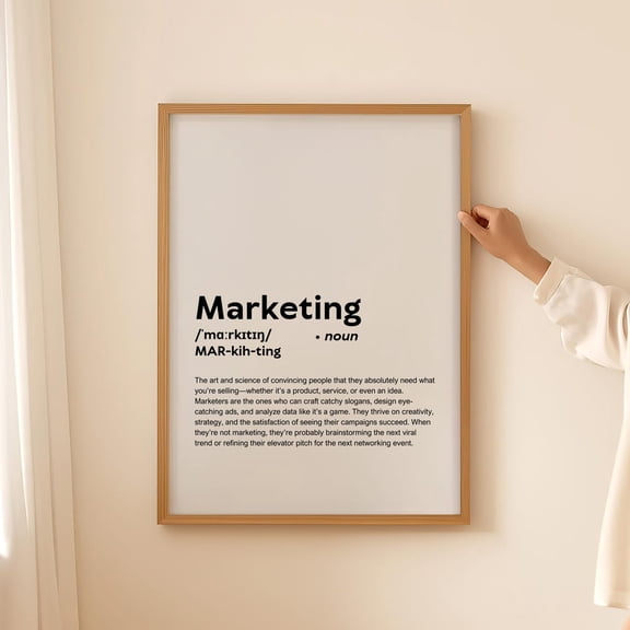 Marketing Definition Wall Art Print, Unframed Paper Poster 8x10in
