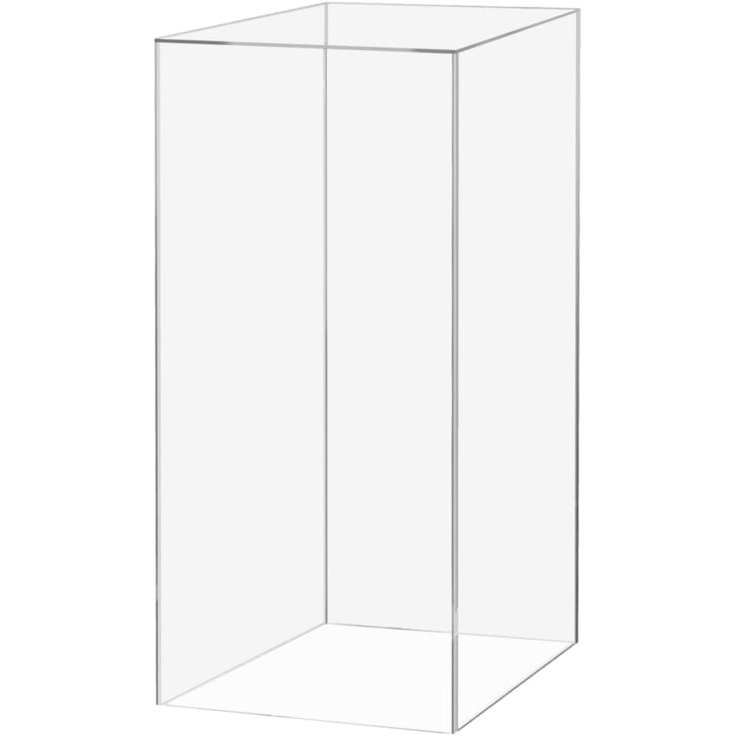 2 Pack 7 Inch Black Acrylic Display Box Versatile Square