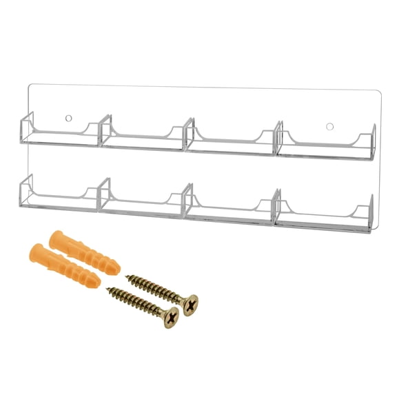 Marketing Holders Wall Business Card Holder with Hanging Hardware for 3.5" x 2" Gift Cards Clear Acrylic 8 Slot Display Holds 50 Contact or 30 Membership Cards No Assembly