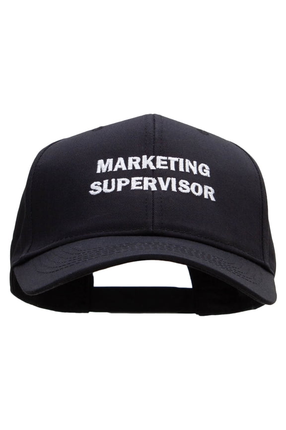 Marketing Supervisor Solid Cotton Twill Low Profile Snap Cap - Black OSFM