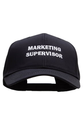 Marketing Supervisor Solid Cotton Twill Low Profile Snap Cap - Black OSFM