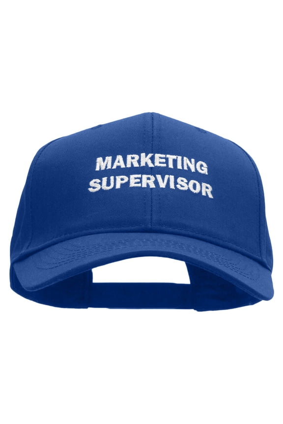 Marketing Supervisor Solid Cotton Twill Low Profile Snap Cap - Royal OSFM