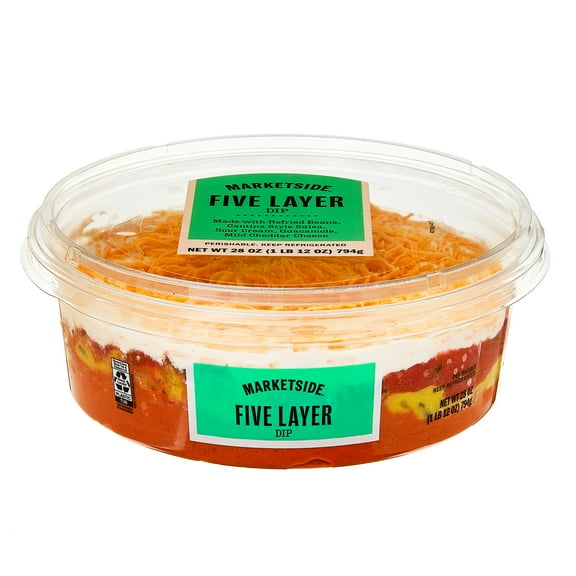 Marketside 5-Layer Dip, 28 oz, Refrigerated, Contains: Milk, Soy