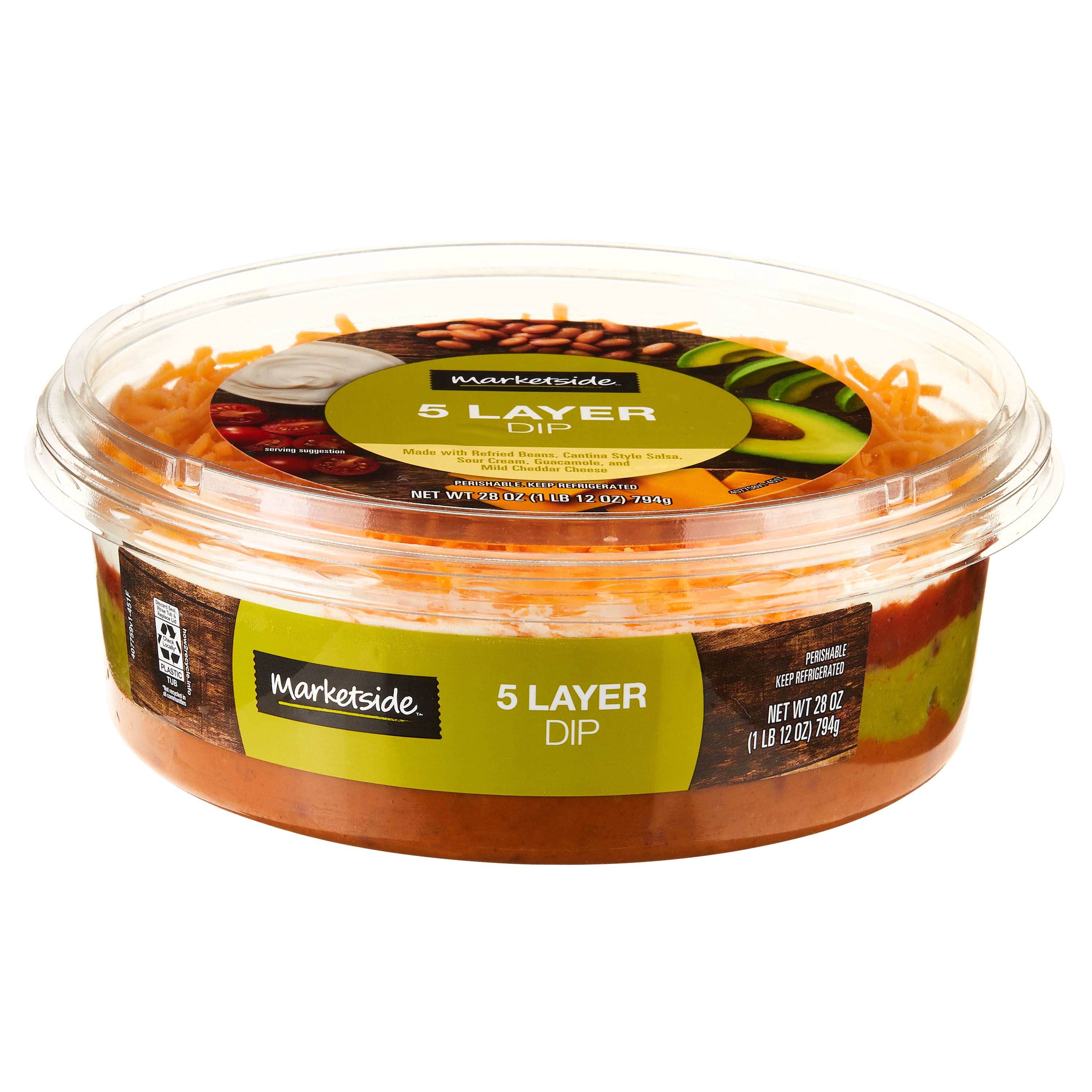 Marketside 5Layer Dip 28oz, Ready to Eat, Resealable Cup