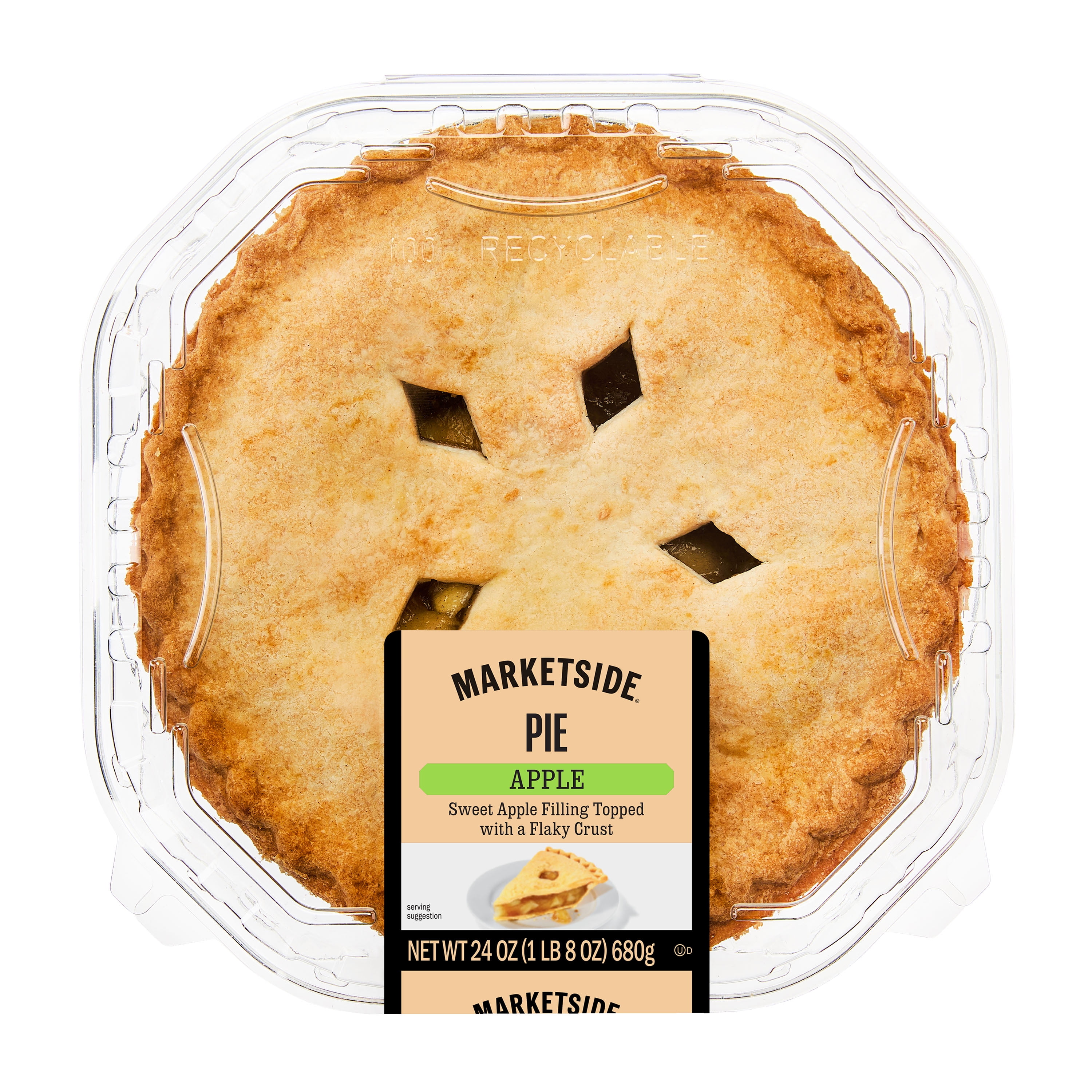 Marketside 8" Baked Apple Pie, 24 oz Tray