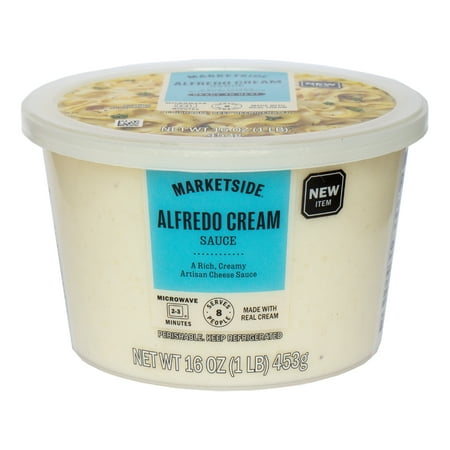 Marketside Gluten-Free Alfredo Cream Sauce, No Artificial Ingredients, 16 oz Refrigerated Tub