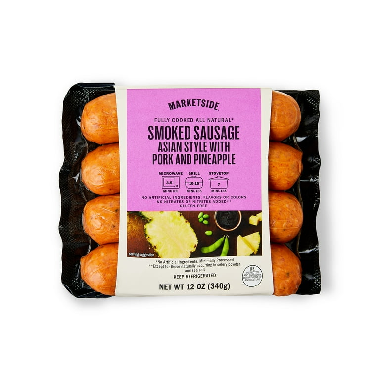 Marketside Asian Style with Pork and Pineapple Smoked Sausage, 12 