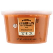 Marketside Alphabet Pasta with Beef Meatballs Soup, Fresh Deli Soup, 16oz Cup