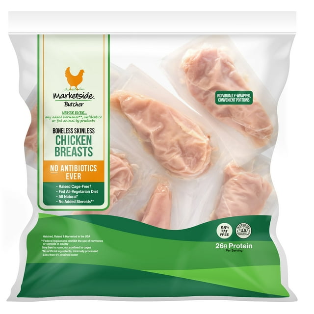 Marketside AntibioticFree Boneless Skinless Chicken Breasts, 26g