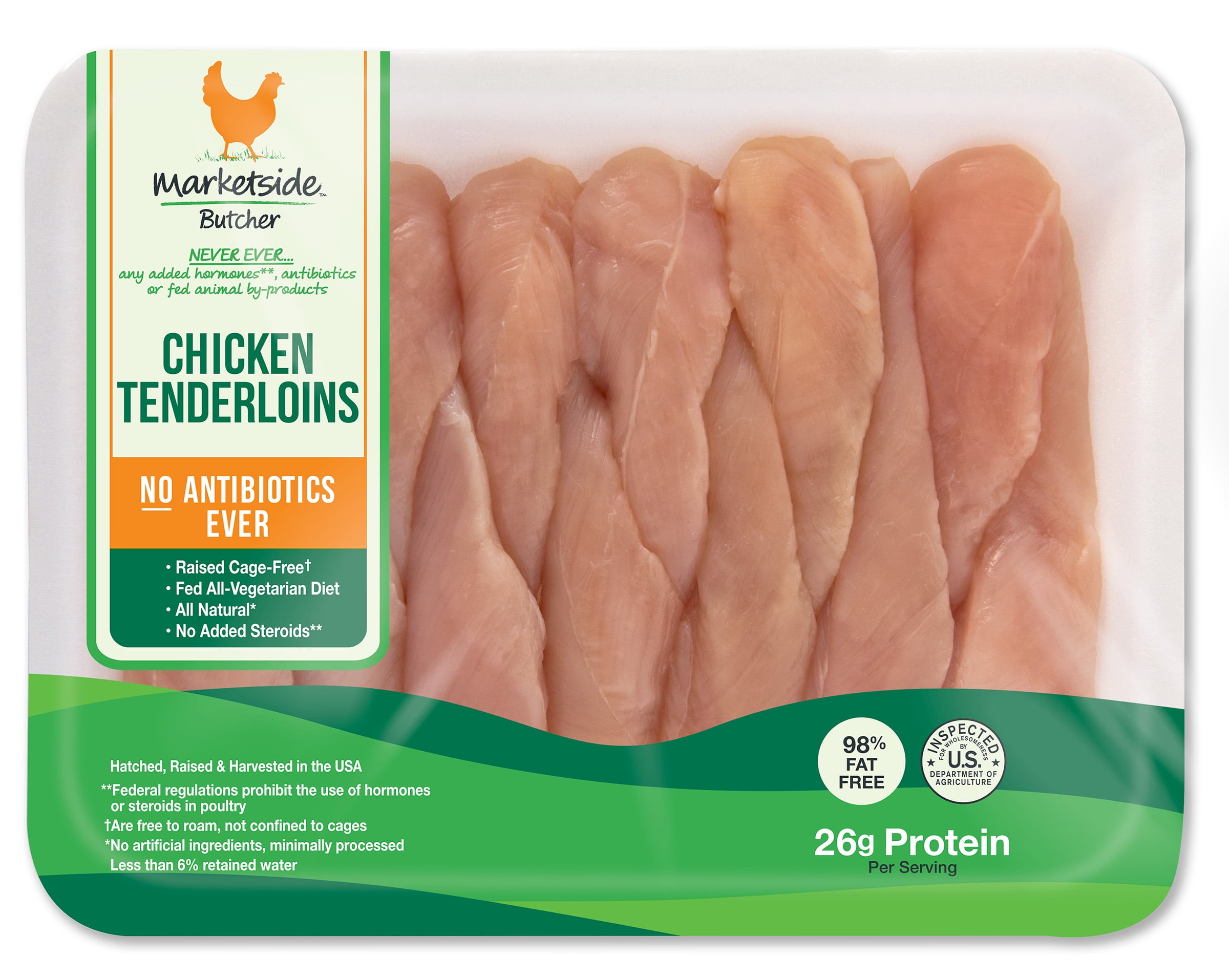 Marketside AntibioticFree Chicken Breast Tenders, 26g Protein per 4oz