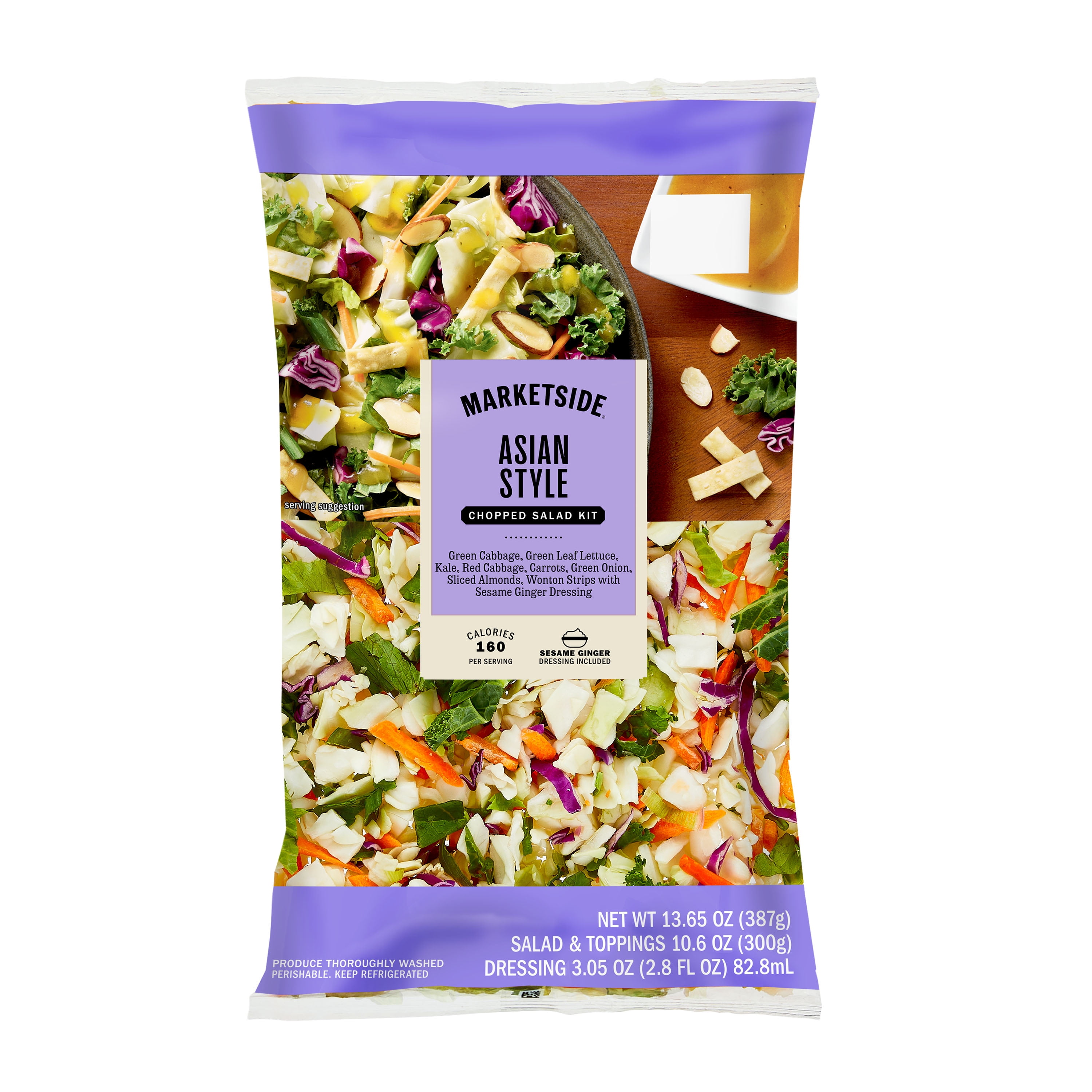 Marketside Asian Chopped Salad Kit, 13.65 oz Bag, Fresh