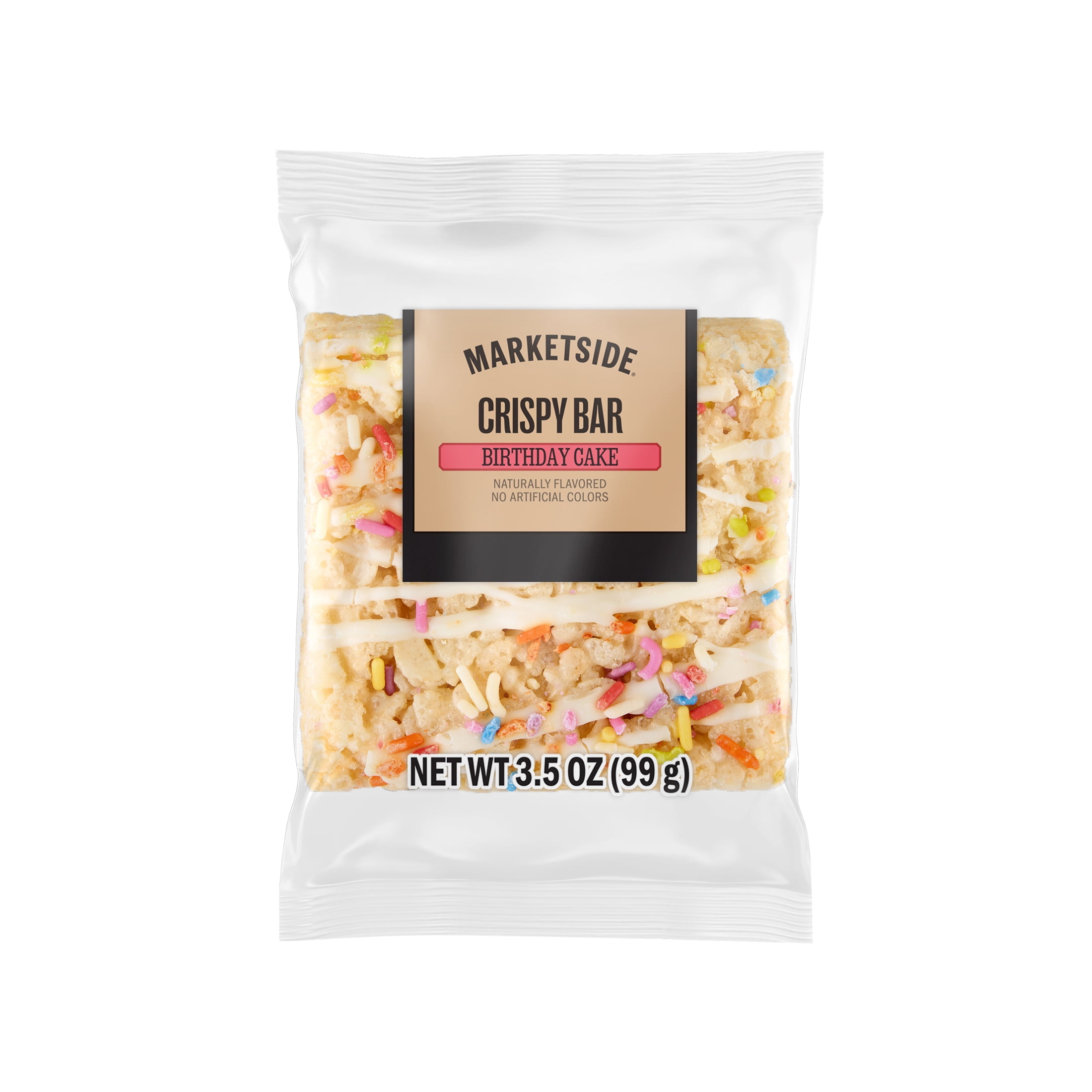 Marketside Birthday Cake Crispy Bar, 3.5oz, Regular, Instant, Flexible Film Bag