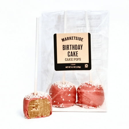 Marketside Birthday Cake Flavored Cake Pops, 4.2 oz, 2 Count (Ready to Eat)